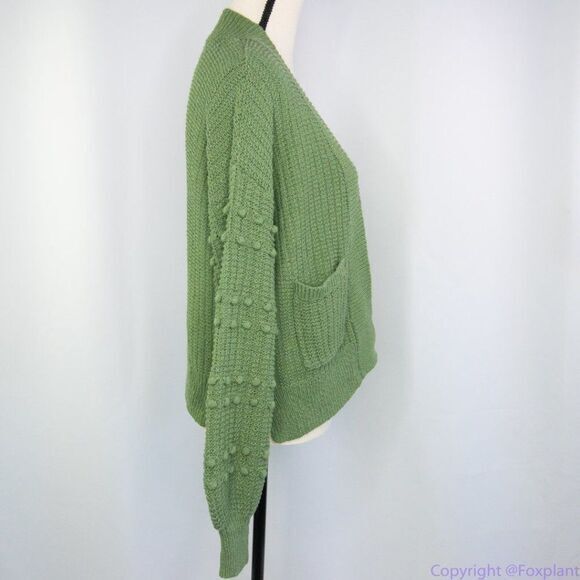 Madewell Bobble Cardigan Sweater, size XXS, color green, NWT - Picture 5 of 11